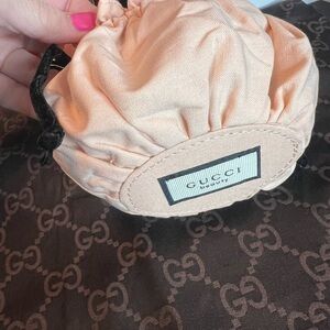 Gucci Peach Drawstring Pouch